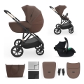 KINDERKRAFT - Kombinovaný kočárek 3v1 PRIME 3 Velvet Mocca