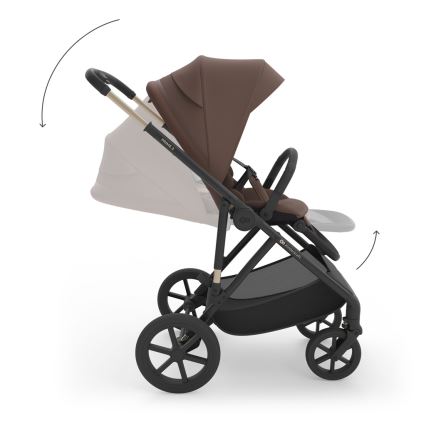 KINDERKRAFT - Kombinovaný kočárek 3v1 PRIME 3 Velvet Mocca