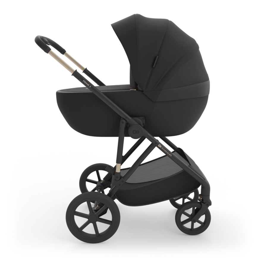 KINDERKRAFT - Kombinovaný kočárek 3v1 PRIME 3 Venezian Black