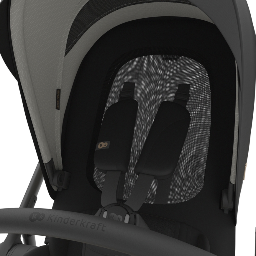 KINDERKRAFT - Kombinovaný kočárek 3v1 PRIME 3 Venezian Black