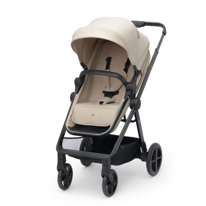 KINDERKRAFT - Kombinovaný kočárek 4v1 NEWLY Classic beige + autosedačka MINK PRO se základnou ISOFIX