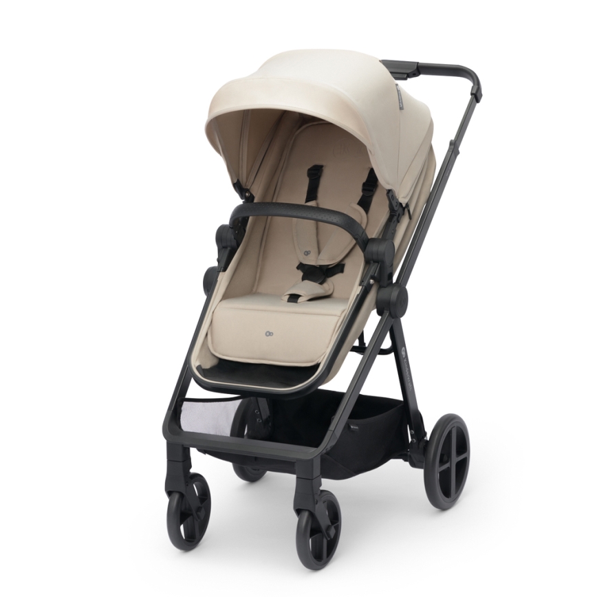 KINDERKRAFT - Kombinovaný kočárek 4v1 NEWLY Classic beige + autosedačka MINK PRO se základnou ISOFIX