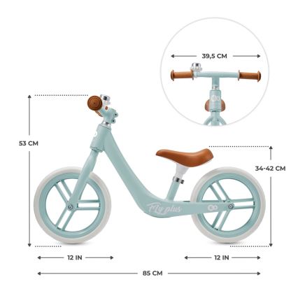 KINDERKRAFT - Odrážedlo FLY PLUS Baby blue
