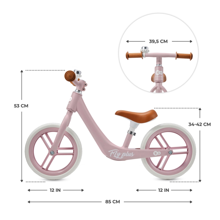 KINDERKRAFT - Odrážedlo FLY PLUS Powder pink