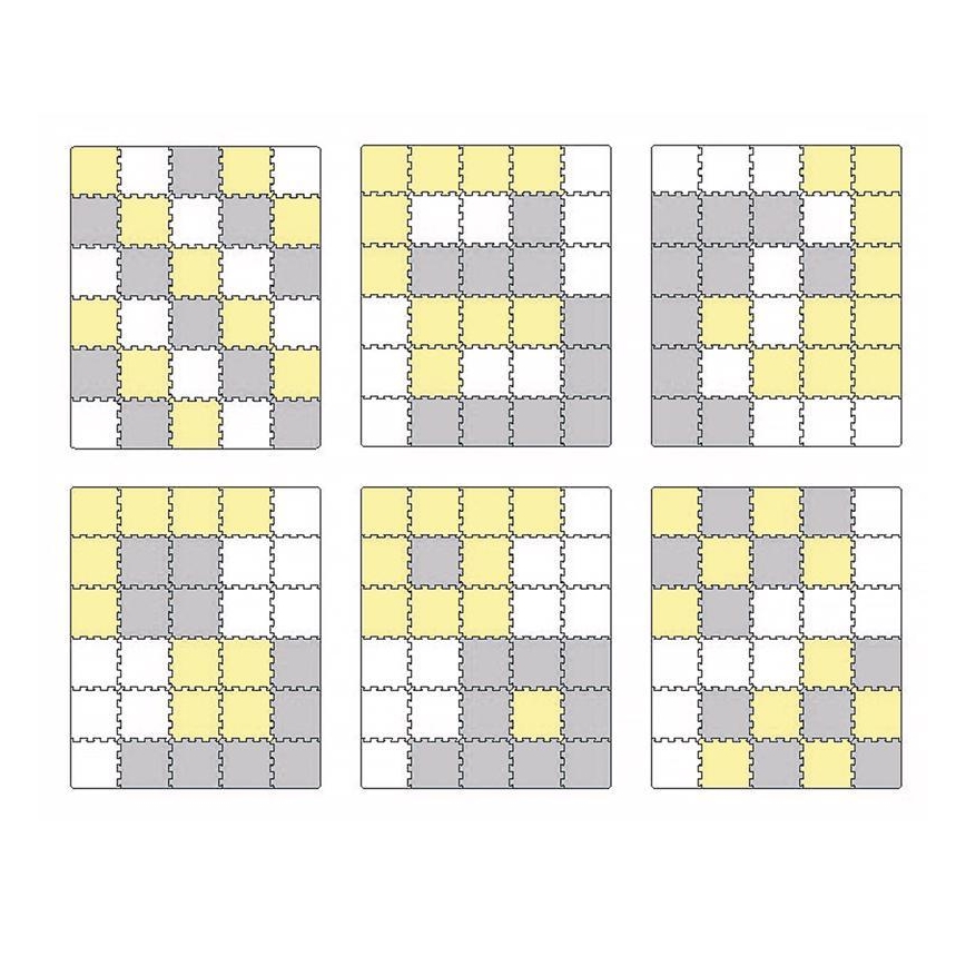KINDERKRAFT - Pěnové puzzle LUNO 30ks šedá/žlutá