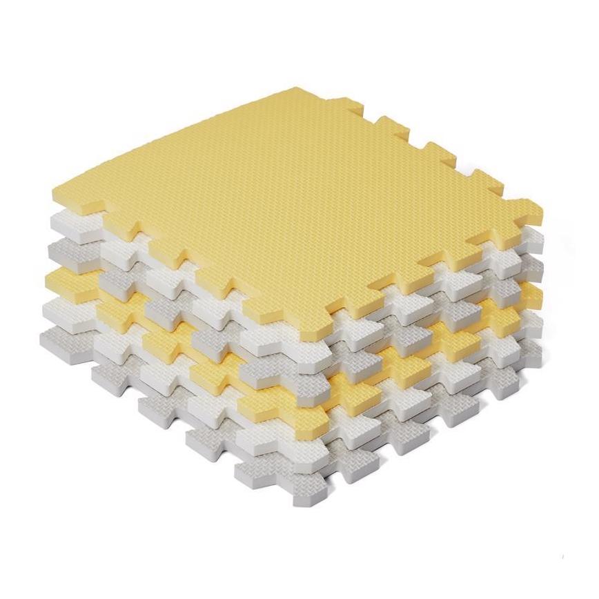 KINDERKRAFT - Pěnové puzzle LUNO 30ks šedá/žlutá