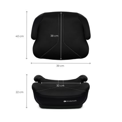 KINDERKRAFT - Podsedák do auta I-BOOST 2 125–150 cm černá