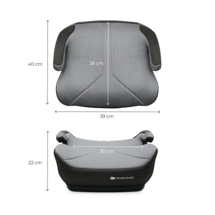 KINDERKRAFT - Podsedák do auta I-BOOST 2 125–150 cm šedá