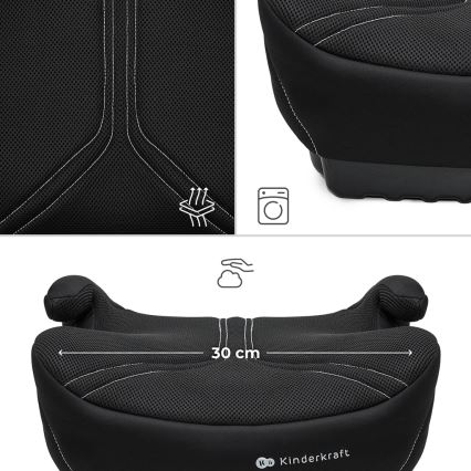 KINDERKRAFT - Podsedák do auta I-BOOST 2 PRO i-Size 125–150 cm černá