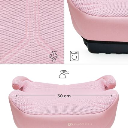 KINDERKRAFT - Podsedák do auta I-BOOST 2 PRO i-Size 125–150 cm růžová