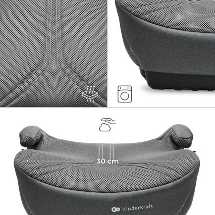 KINDERKRAFT - Podsedák do auta I-BOOST 2 PRO i-Size 125–150 cm šedá