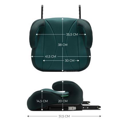 KINDERKRAFT - Podsedák do auta I-BOOST i-Size 135-150 cm zelená