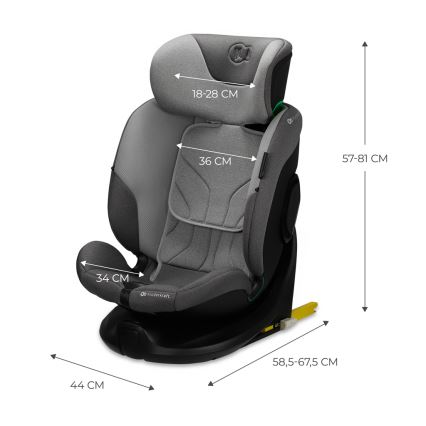 KINDERKRAFT SELECT - Autosedačka I-FIX (40-150 cm) Cool grey