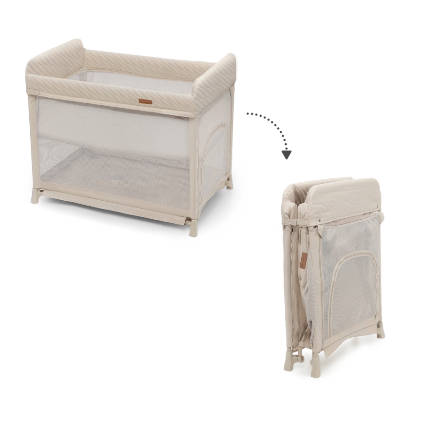 KINDERKRAFT SELECT - Cestovní postýlka MOON DREAM béžová