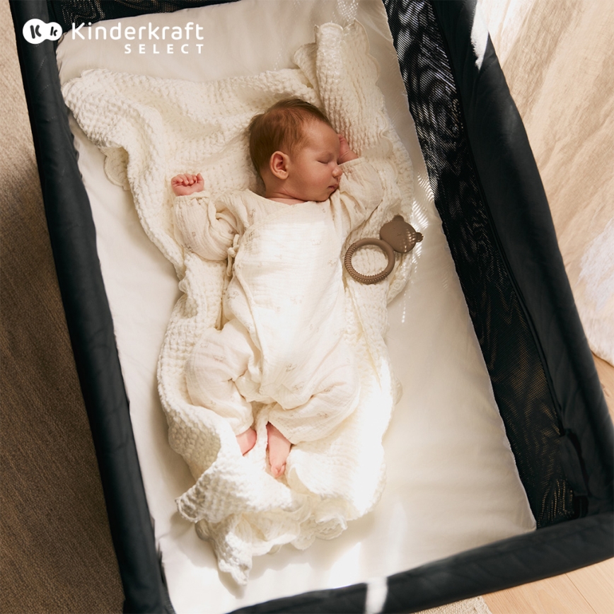 KINDERKRAFT SELECT - Cestovní postýlka MOON DREAM černá