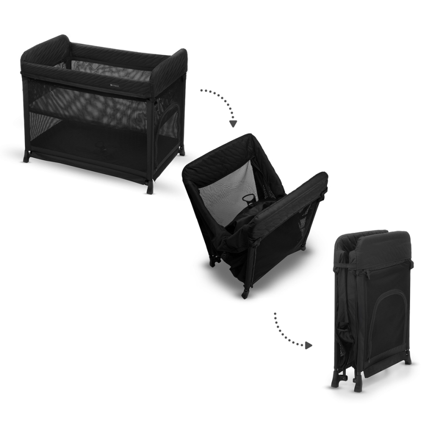 KINDERKRAFT SELECT - Cestovní postýlka MOON DREAM černá