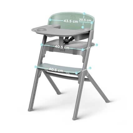KINDERKRAFT SELECT - Dětská jídelní židle 3v1 LIVY Premium Olive green
