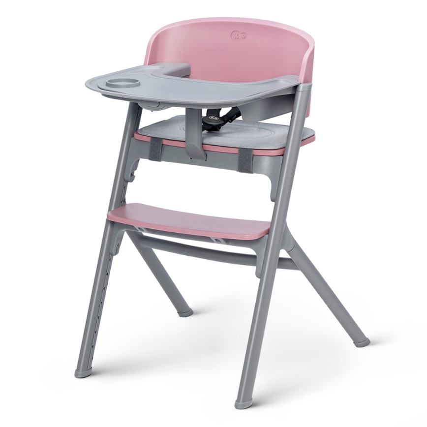 KINDERKRAFT SELECT - Dětská jídelní židle 3v1 LIVY Premium Aster pink + lehátko CALMEE