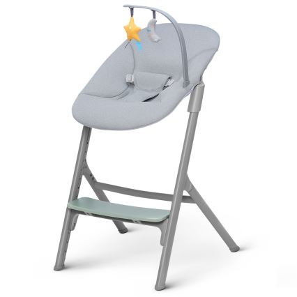 KINDERKRAFT SELECT - Dětská jídelní židle 3v1 LIVY Premium Olive green + lehátko CALMEE