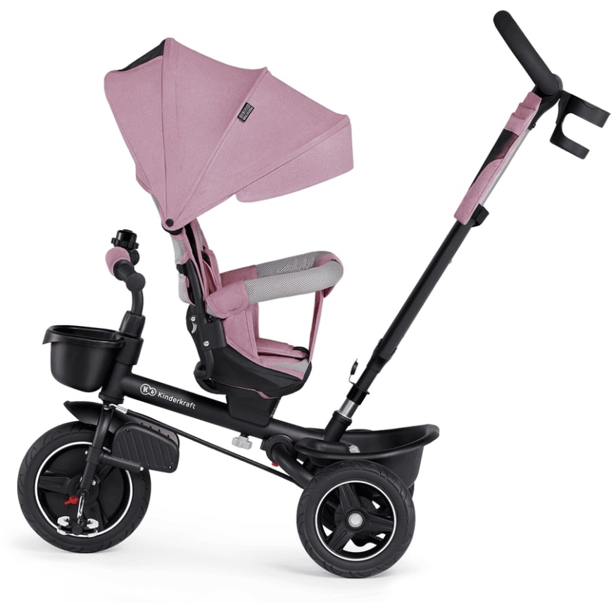 KINDERKRAFT - Dětská tříkolka 5v1 SPINSTEP růžová