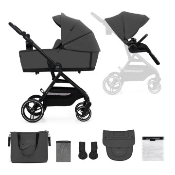 KINDERKRAFT SELECT - Kombinovaný kočárek 2v1 YOXI Moonlight grey