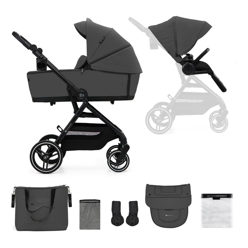 KINDERKRAFT SELECT - Kombinovaný kočárek 2v1 YOXI Moonlight grey