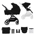 KINDERKRAFT SELECT - Kombinovaný kočárek 2v1 YOXI Pure black