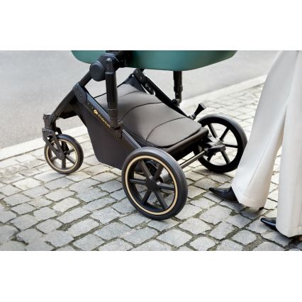 KINDERKRAFT SELECT - Kombinovaný kočárek 3v1 PRIME 2 Premium Dark green + autosedačka