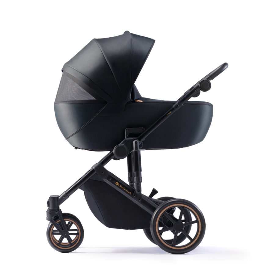 KINDERKRAFT SELECT - Kombinovaný kočárek 3v1 PRIME 2 Premium Venezian black + autosedačka