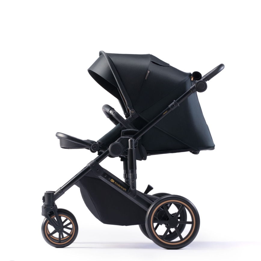 KINDERKRAFT SELECT - Kombinovaný kočárek 3v1 PRIME 2 Premium Venezian black + autosedačka