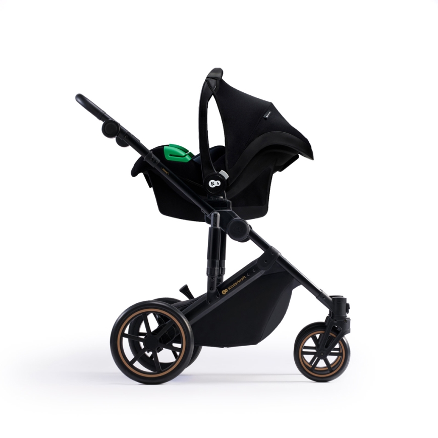 KINDERKRAFT SELECT - Kombinovaný kočárek 3v1 PRIME 2 Premium Venezian black + autosedačka