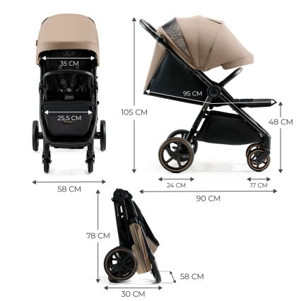 KINDERKRAFT SELECT - Sportovní kočárek MITZY Linen beige