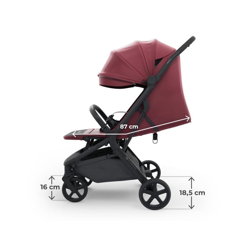 KINDERKRAFT SELECT - Sportovní kočárek NUBI 3 Dark Ruby