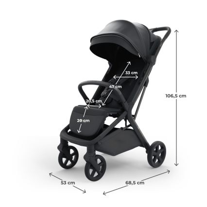 KINDERKRAFT SELECT - Sportovní kočárek NUBI 3 Midnight Black