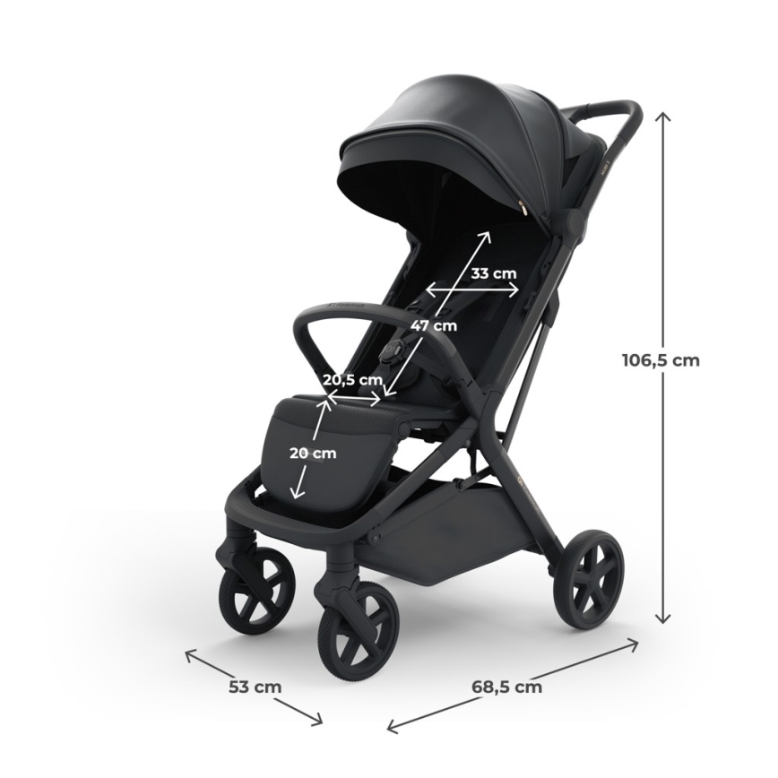 KINDERKRAFT SELECT - Sportovní kočárek NUBI 3 Midnight Black