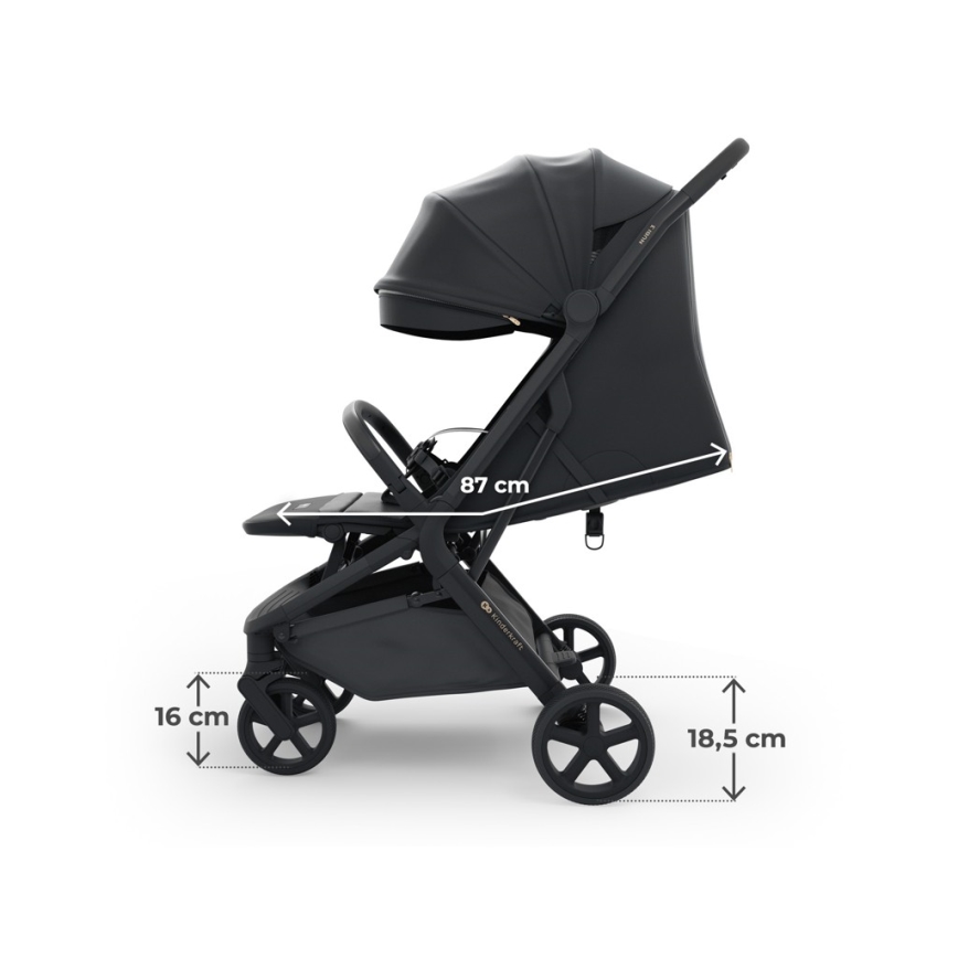 KINDERKRAFT SELECT - Sportovní kočárek NUBI 3 Midnight Black