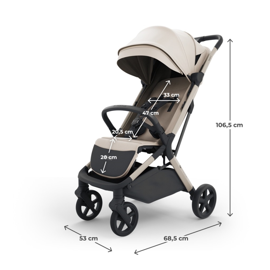 KINDERKRAFT SELECT - Sportovní kočárek NUBI 3 Sand Beige