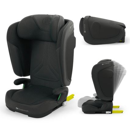 KINDERKRAFT - Skládací autosedačka UNITY 2 i-Size 100-150 cm černá