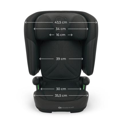 KINDERKRAFT - Skládací autosedačka UNITY 2 i-Size 100-150 cm černá
