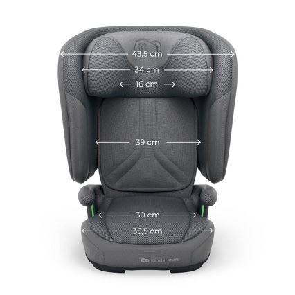 KINDERKRAFT - Skládací autosedačka UNITY 2 i-Size 100-150 cm šedá