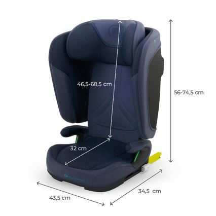 KINDERKRAFT - Skládací autosedačka UNITY 2 i-Size 100-150 cm tmavě modrá