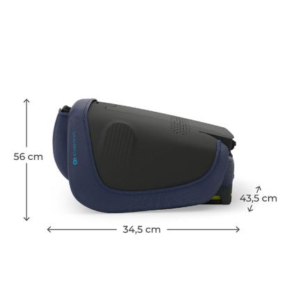 KINDERKRAFT - Skládací autosedačka UNITY 2 i-Size 100-150 cm tmavě modrá