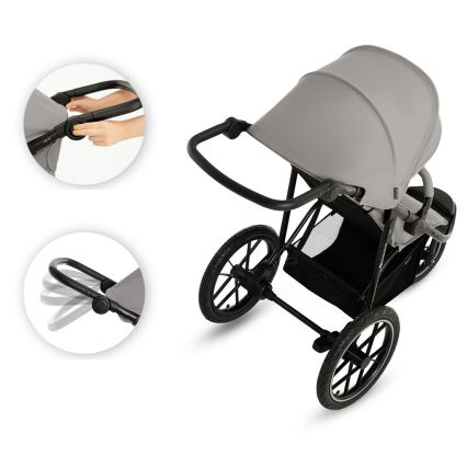 KINDERKRAFT - Sportovní kočárek HELSI2 šedá