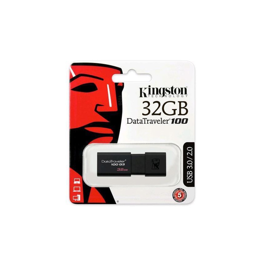 Kingston - Flash Disk DATATRAVELER 100 G3 USB 3.0 32GB černá