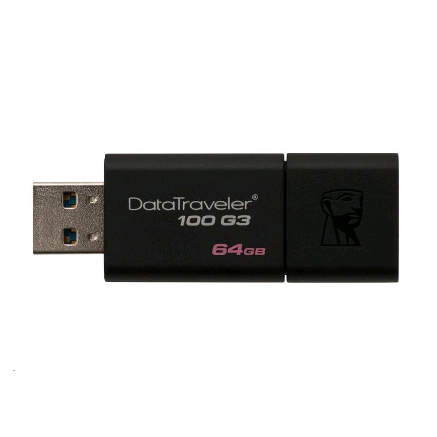 Kingston - Flash Disk DATATRAVELER 100 G3 USB 3.0 64GB černá