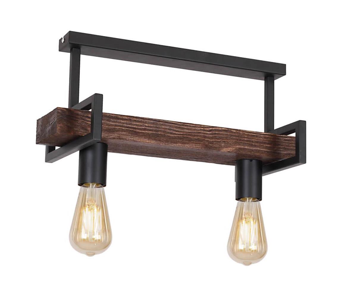 Klausen Klausen 102000 - Přisazený lustr HARD 2xE27/11W/230V dřevo/černá KS0289