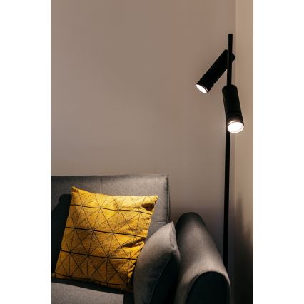 Stojací lampa DRILL 2xGU10/4W/230V černá