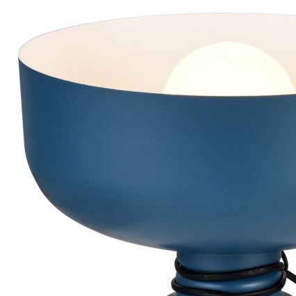 Stolní lampa ABEL 1xE27/11W/230V modrá