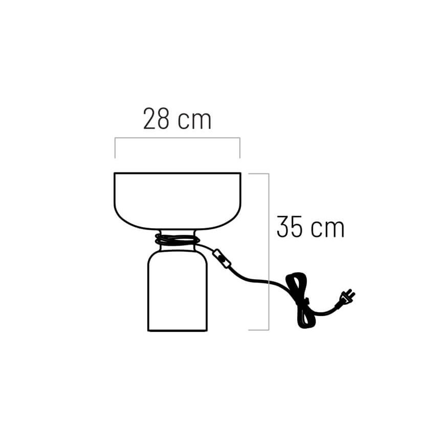 Stolní lampa ABEL 1xE27/11W/230V modrá