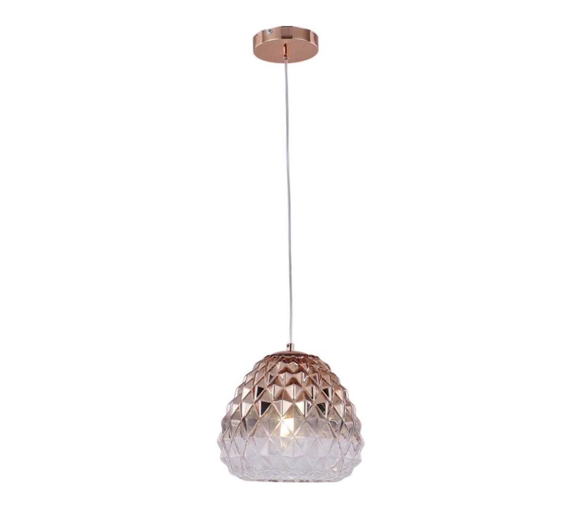 Klausen Klausen 111005 - Lustr na lanku DIAMOND 1xE27/11W/230V rose gold KS0235